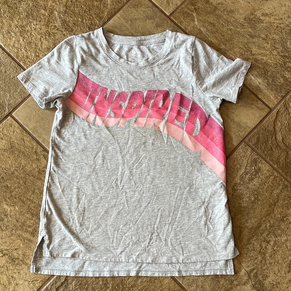 + ATHLETIC WORKS + Inspired Glitter T-Shirt